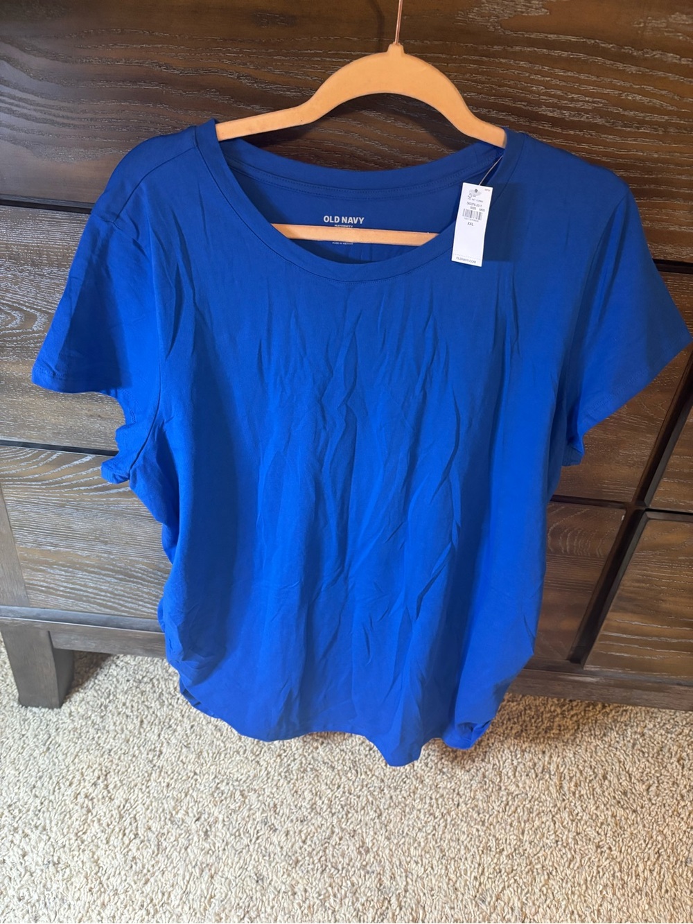 Old Navy Maternity Royal Blue Short Sleeve Scoop Neck Tee